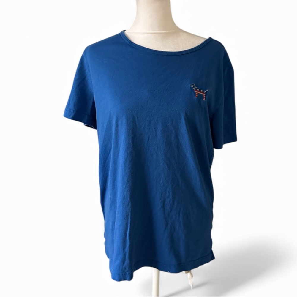 PINK Victoria's Secret Blue Short Sleeve Tee - Picture 2 of 7